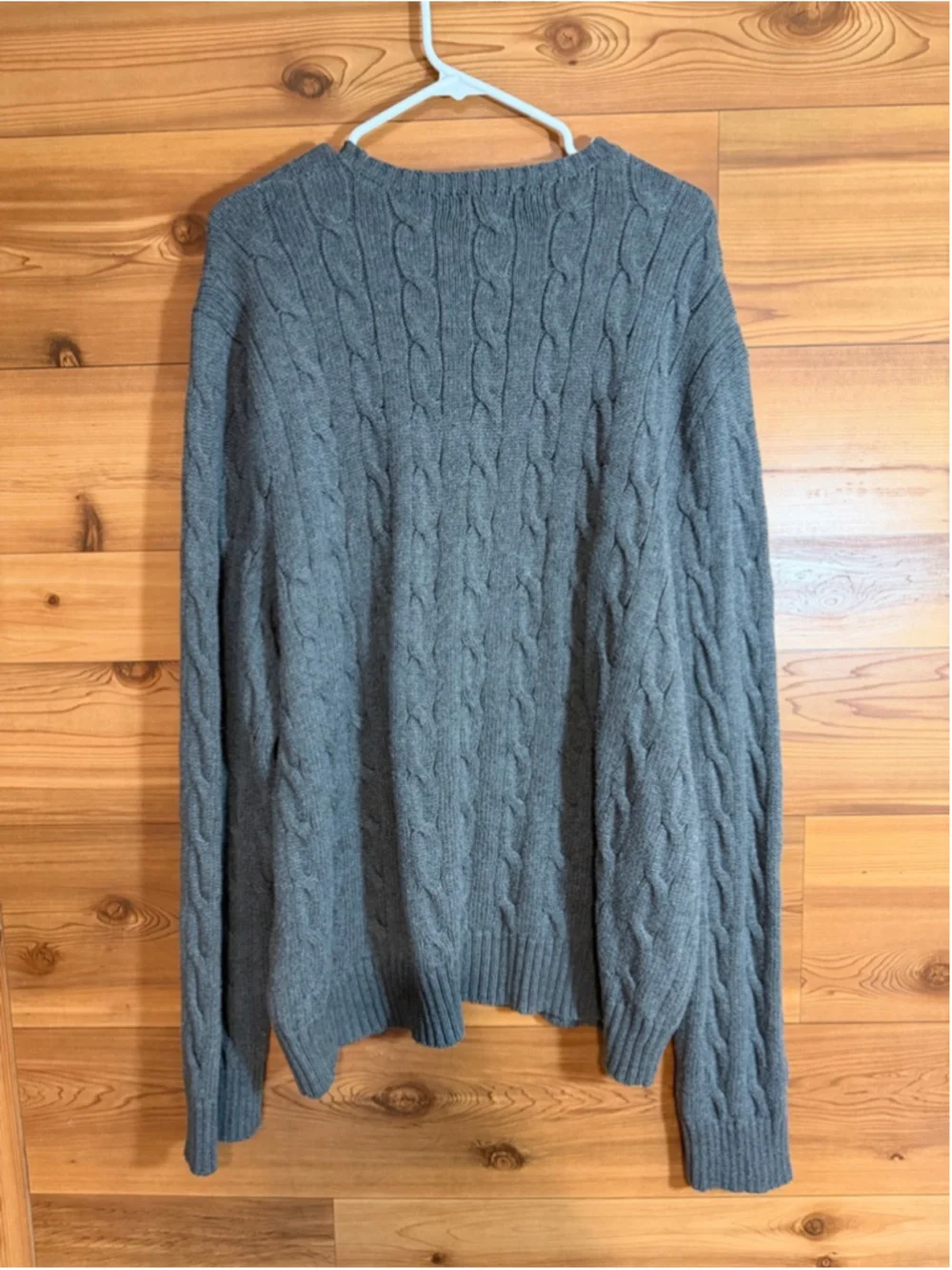 Polo Ralph Lauren mens Cable-Knit Cotton Sweater gray XXL